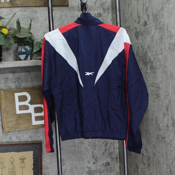 NWT Reebok Womens Pocket Nylon Track Jacket IU0779 Vector Navy Blue S - Picture 3 of 4